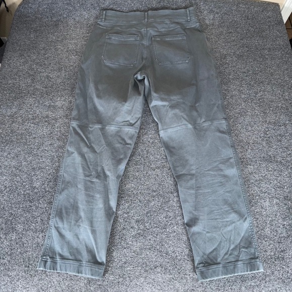 SPANX Stretch Twill‎ Straight Leg Pants Womens 34x30 Green Casual Comfort Fit - Picture 5 of 10